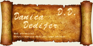 Danica Dedijer vizit kartica